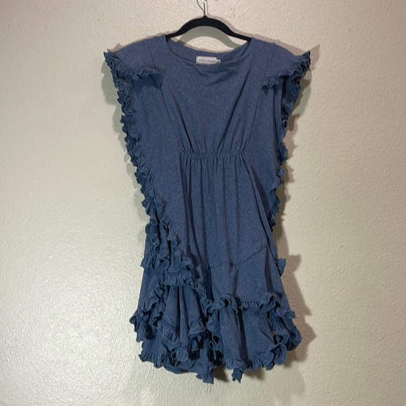 fiveloves twofish Other - fiveloaves twofish knit dress girls boutique size 12 blue short sleeve